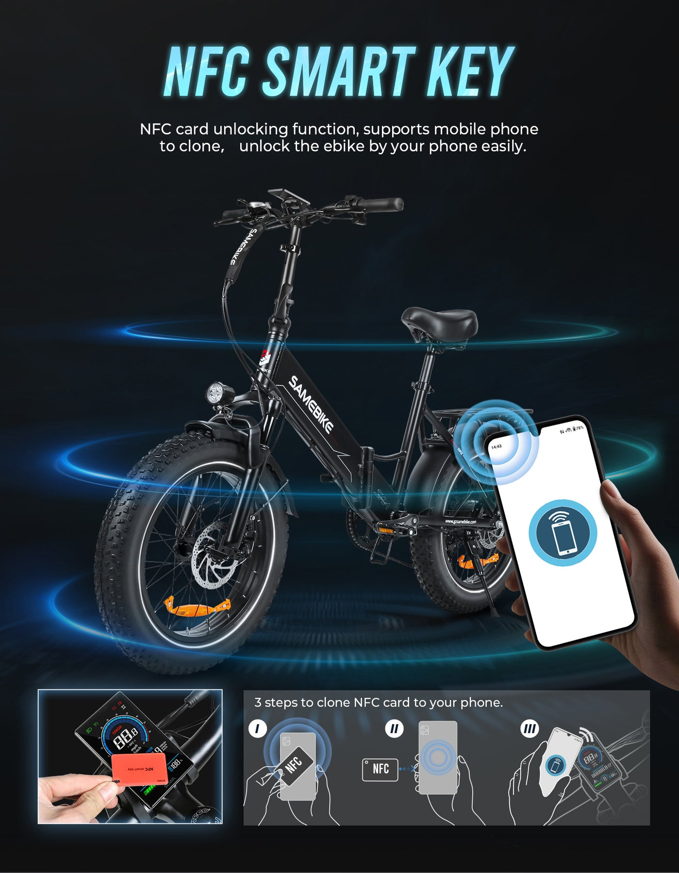 SAMEBIKE elektromos kerékpár LOTDM200-II Fatbike 3